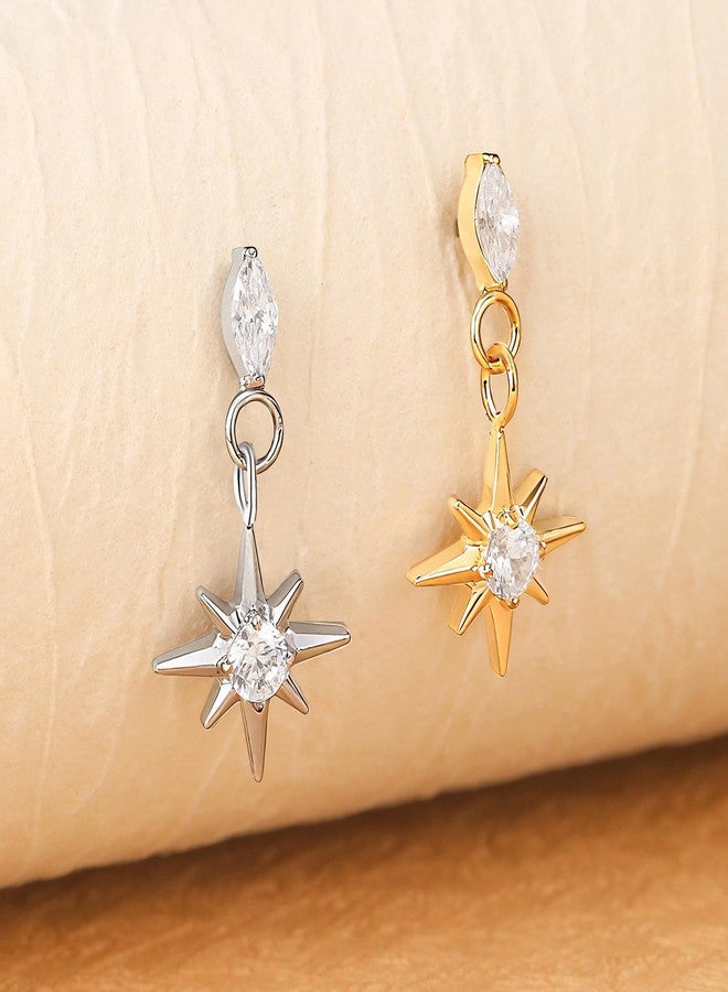 Humorrap Gold Threadless Flatback Stud Earrings for Women 18G 6mm 8mm - ASTM F136 Titanium Earrings Cartilage Piercing Jewelry - Image 5